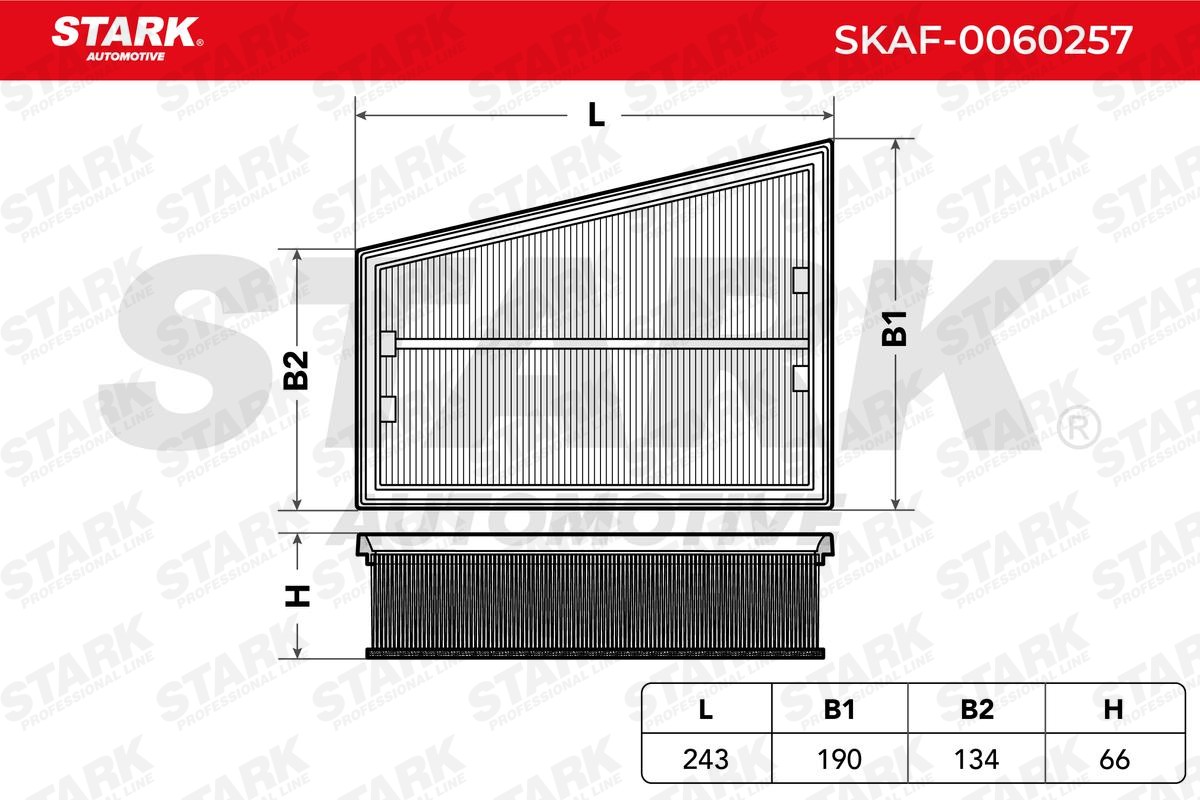 STARK SKAF-0060257: Gaisa filtrs ar rupjās attīrīšanas filtru