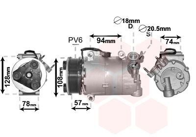VAN WEZEL 1800K482: Kliimakompressor koos lisadega *** IR PLUS ***