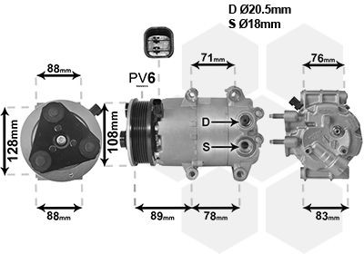 VAN WEZEL 1800K571: Kliimakompressor