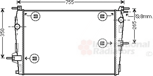 VAN WEZEL 43002573: Radiaator, mootorijahutus