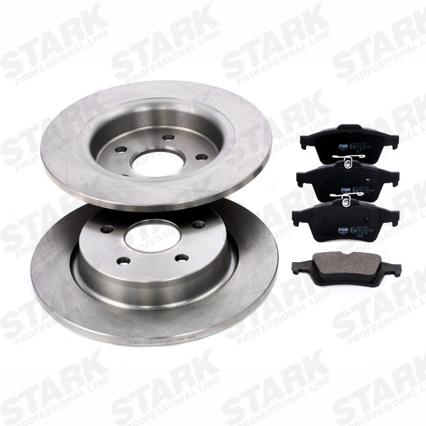 STARK SKBK-1090012: Pidurikomplekt, ketaspidur Tagasild, Ø: 280mm, täis, koos kokkusurumisvastase plekiga