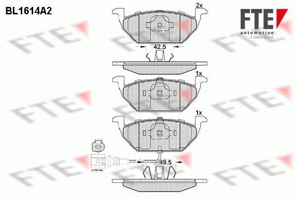 FTE BL1614A2: Bremsbeläge