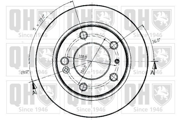 QUINTON HAZELL BDC3725: Δισκόπλακα Ø: 224mm, πλήρες, Ø: 224mm