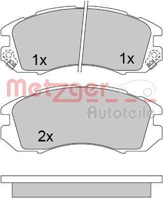 METZGER 1170474: Fékbetét készlet, tárcsafék elsőtengely