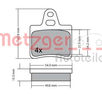 METZGER 1170628: Piduriklotsid Tagasild