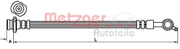 METZGER 4110863: Stabdžių žarnelė 243mm