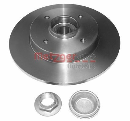 METZGER 6110018: Disco de freno Eje trasero, Ø: 249mm, macizo, Ø: 249mm, con cojinete rueda incorporado, con anillo sensor magnético incorporado, PIEZA DE RECAMBIO ORIGINAL