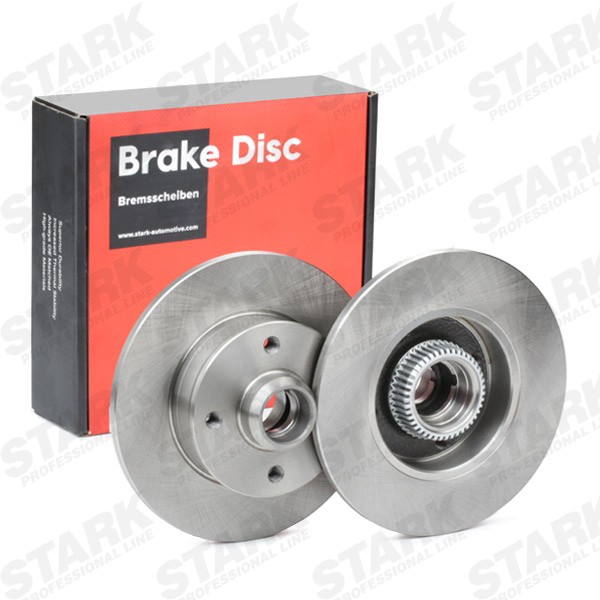 STARK SKBD-0023252: Disco de freno Eje trasero, Ø: 225,5mm, macizo, Hierro fundido, Ø: 225,5mm, sin recubrimiento, con buje de rueda