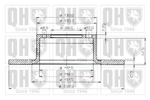 QUINTON HAZELL BDC3133: Bremsscheibe Ø: 253mm, voll, Ø: 253mm