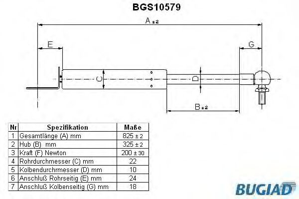 BUGIAD BGS10579: Amortizor portbagaj