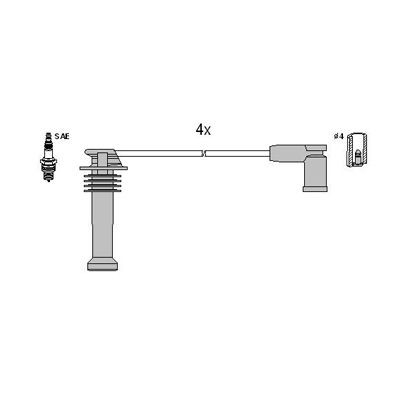HITACHI 134278: Süütesüsteemikomplekt 140mm
