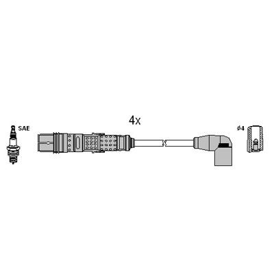 HITACHI 134961: Augstsprieguma vadu komplekts 450mm