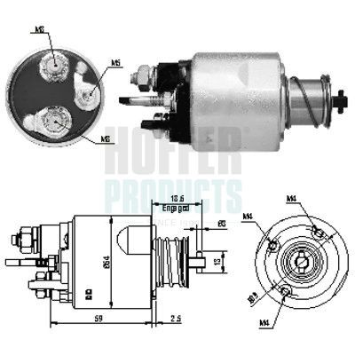 HOFFER 6646169: Włącznik elektromagnetyczny, rozrusznik