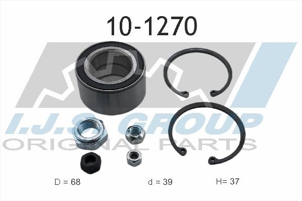 IJS GROUP 10-1270: Комплект колесен лагер Technology & Quality двустранен, предна ос