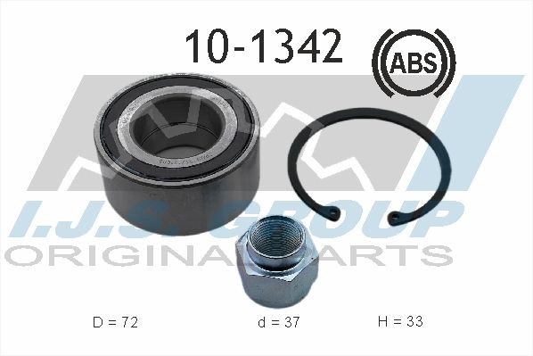 IJS GROUP 10-1342: Rattalaagrikomplekt Technology & Quality esisild mõlemapoolselt, koos integreeritud ABS-anduriga