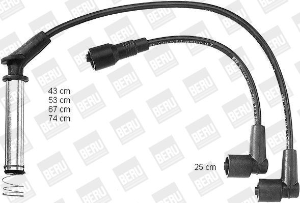 BERU PRO726: Augstsprieguma vadu komplekts 745mm