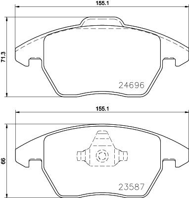 MINTEX MDB3767: Stabdžių kaladėlės