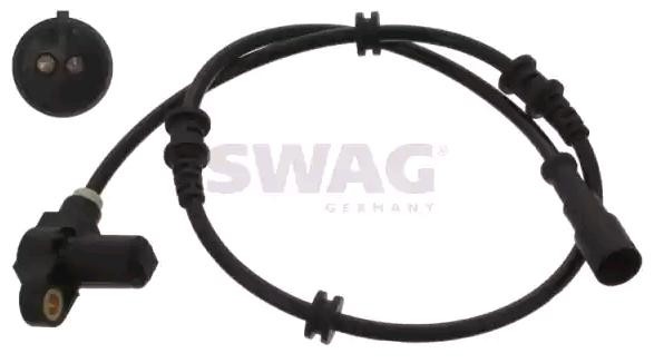 SWAG 40 94 4408: Jutiklis, rato greitis priekinė ašis, kairė, priekinė ašis, dešinė, 790mm