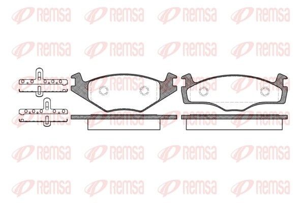 REMSA 0171.05: Juego de pastillas de freno Eje delantero, con accesorios, con muelle, con lámina adhesiva