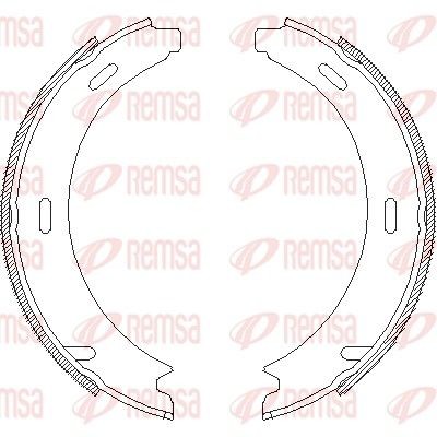 REMSA 4093.00: Zapata de freno de mano Eje trasero