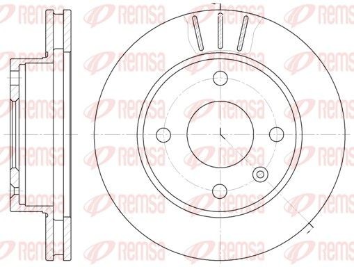 REMSA 6097.10: Piduriketas Esisild, Ø: 239,5mm, õhutusega, Ø: 240mm