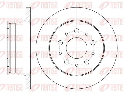 REMSA 61055.00: Bremseskive bagaksel, Ø: 279,7mm, fuldstændigt, Ø: 280mm