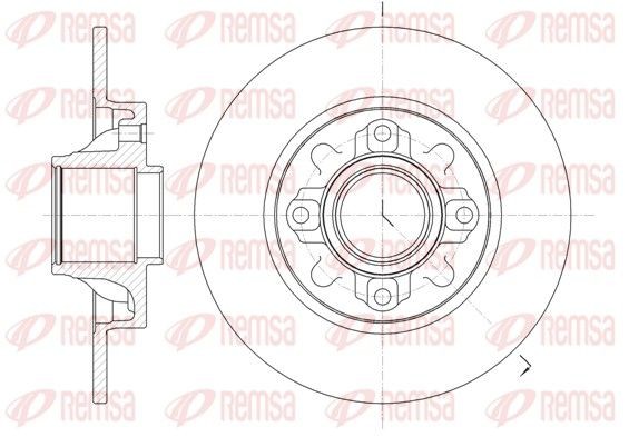 REMSA 61060.00: Piduriketas Tagasild, Ø: 248,8mm, täis, Ø: 249mm