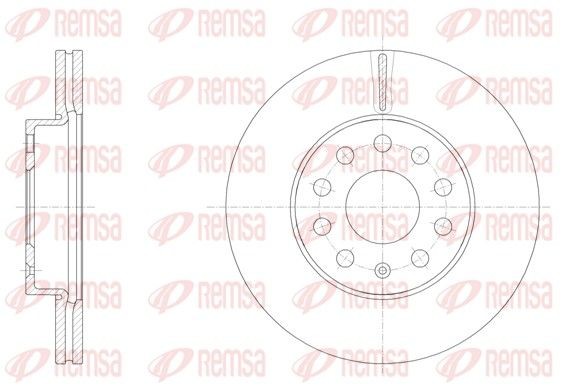 REMSA 61586.10: Piduriketas Esisild, Ø: 276mm, õhutusega, Ø: 276mm, koos kruvidega