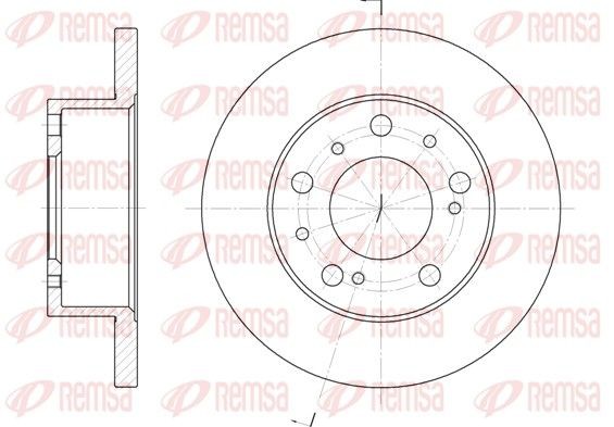 REMSA 6169.00: Bremseskive foraksel, Ø: 256mm, fuldstændigt, Ø: 256mm