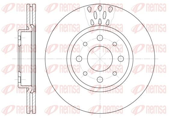 REMSA 6189.10: Bremžu diski Priekšējais tilts, Ø: 257mm, ventilējams, Ø: 257mm