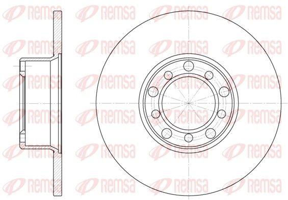 REMSA 6272.00: Stabdžių diskas priekinė ašis, Ø: 278mm, visiškai, Ø: 278mm