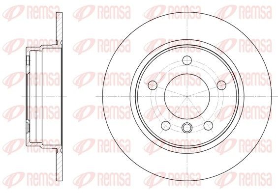 REMSA 6284.00: Stabdžių diskas galinė ašis, Ø: 280mm, visiškai, Ø: 280mm