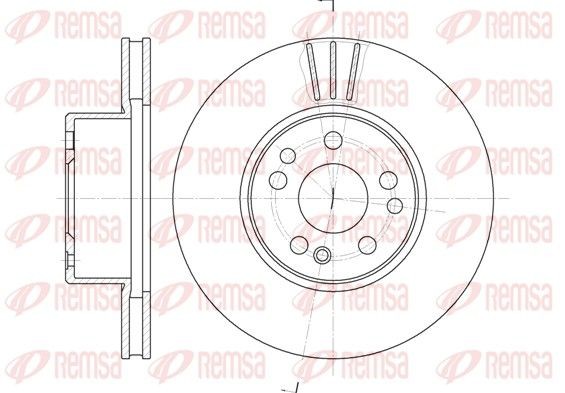 REMSA 6351.10: Stabdžių diskas priekinė ašis, Ø: 310mm, ventiliuojama, Ø: 310mm