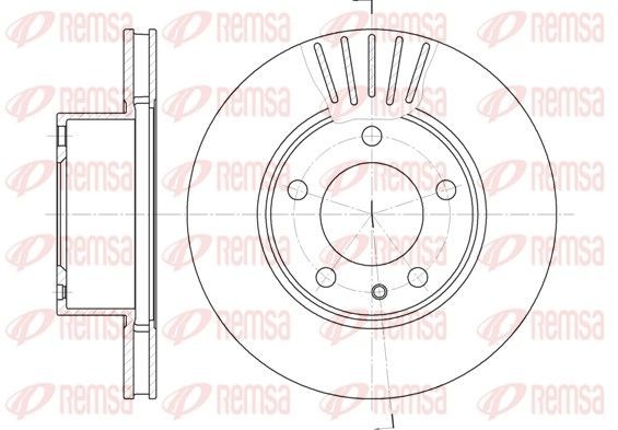 REMSA 6357.10: Piduriketas Esisild, Ø: 282mm, õhutusega, Ø: 282mm