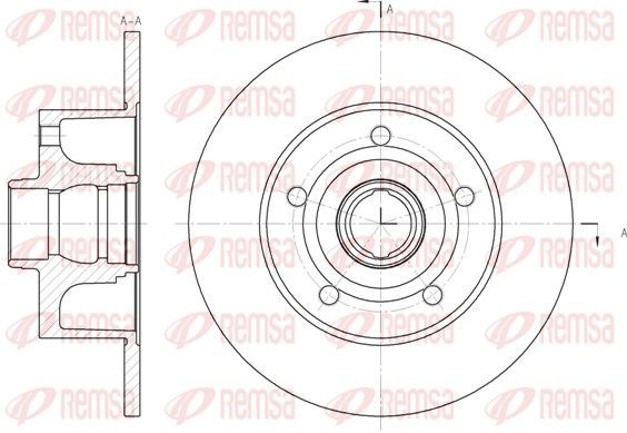 REMSA 6431.00: Piduriketas Tagasild, Ø: 245mm, täis, Ø: 245mm