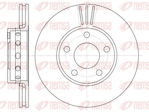 REMSA 6463.10: Disco de freno Eje delantero, Ø: 276mm, ventilado, Ø: 276mm