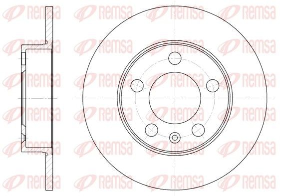 REMSA 6547.00: Stabdžių diskas galinė ašis, Ø: 232mm, visiškai, Ø: 232mm