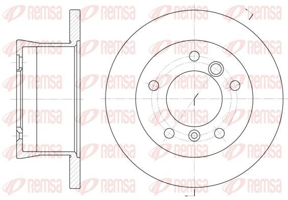 REMSA 6566.00: Brzdový kotouč Zadní náprava, R: 272mm, plný, R: 272mm