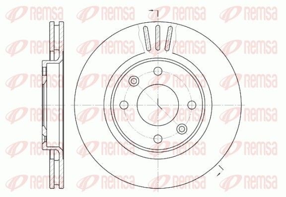REMSA 6603.10: Bremseskive foraksel, Ø: 266mm, ventileret, Ø: 266mm