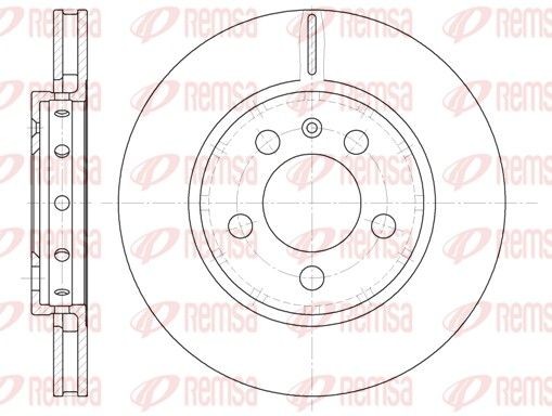 REMSA 6646.10: Stabdžių diskas galinė ašis, Ø: 256mm, ventiliuojama, Ø: 256mm