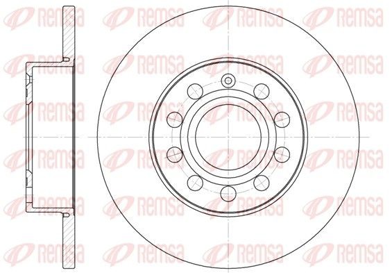 REMSA 6650.00: Stabdžių diskas galinė ašis, Ø: 259,8mm, visiškai, Ø: 260mm