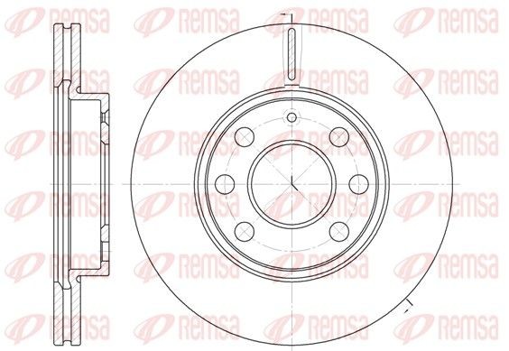 REMSA 6665.10: Bremžu diski Priekšējais tilts, Ø: 240mm, ventilējams, Ø: 240mm