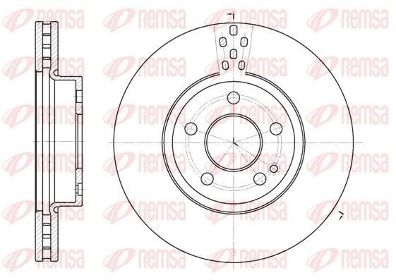 REMSA 6679.10: Piduriketas Esisild, Ø: 299,5mm, õhutusega, Ø: 300mm