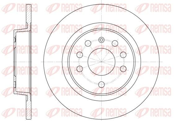 REMSA 6688.00: Disque de frein Essieu arrière, Ø: 278mm, plein, Ø: 278mm