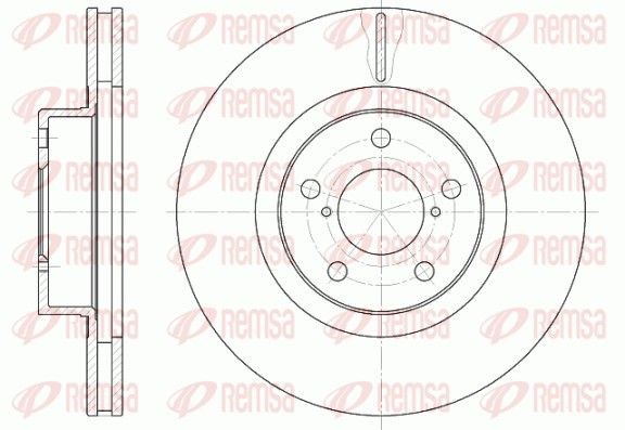 REMSA 6715.10: Disco de freno Eje delantero, Ø: 276mm, ventilado, Ø: 276mm