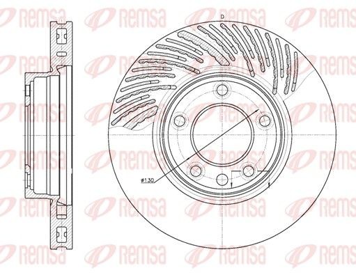 REMSA 6773.10: Piduriketas esisild vasakul, Ø: 329,7mm, õhutusega, Ø: 330mm