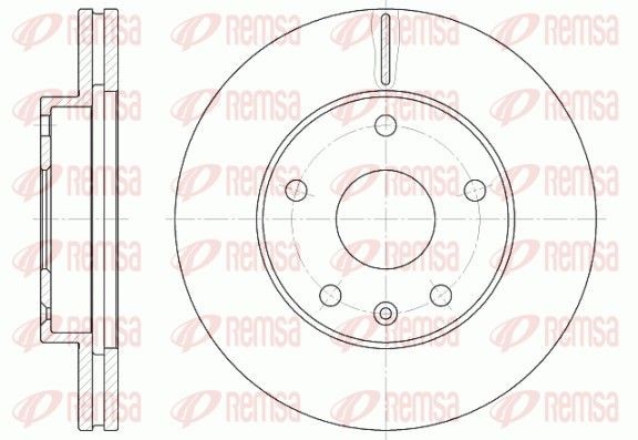 REMSA 6960.10: Bremseskive foraksel, Ø: 255,8mm, ventileret, Ø: 256mm