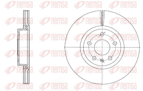 REMSA 6972.10: Piduriketas Esisild, Ø: 312mm, õhutusega, Ø: 312mm