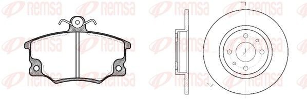REMSA 8146.01: Bromssats, skivbroms framaxel, Ø: 257mm, full