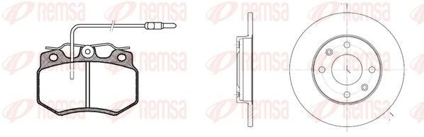 REMSA 8170.00: Σετ φρένων, δισκόφρενα μπροστινός άξονας, Ø: 247mm, πλήρες